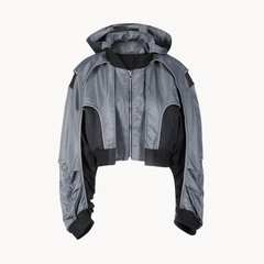 Hooded Reflective Short Jacket