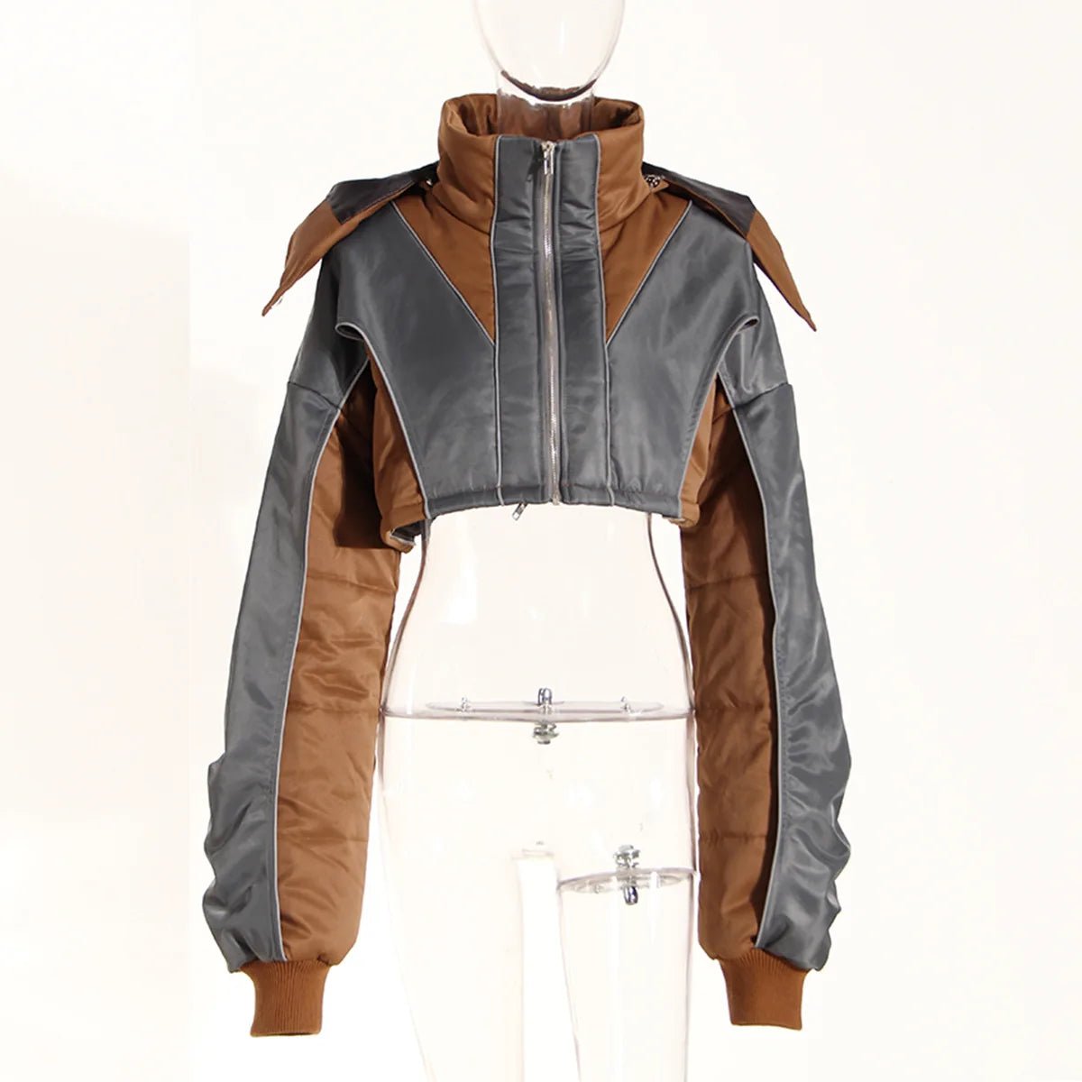 Hooded Zip-Up Detachable Bottom Jacket