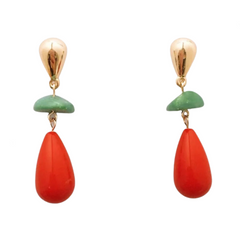 Colorful Enamel Water Drop Earrings