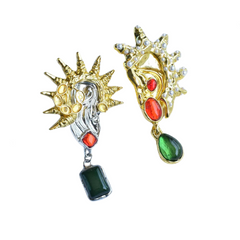 Vintage Gemstone Dangle Earrings