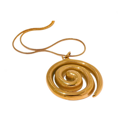 Stainless Steel Spiral Pendant Necklace