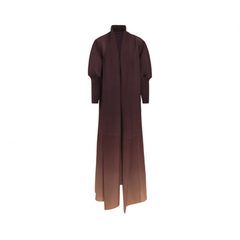 Gradient Pleated Loose Bat Sleeve Trench Coat