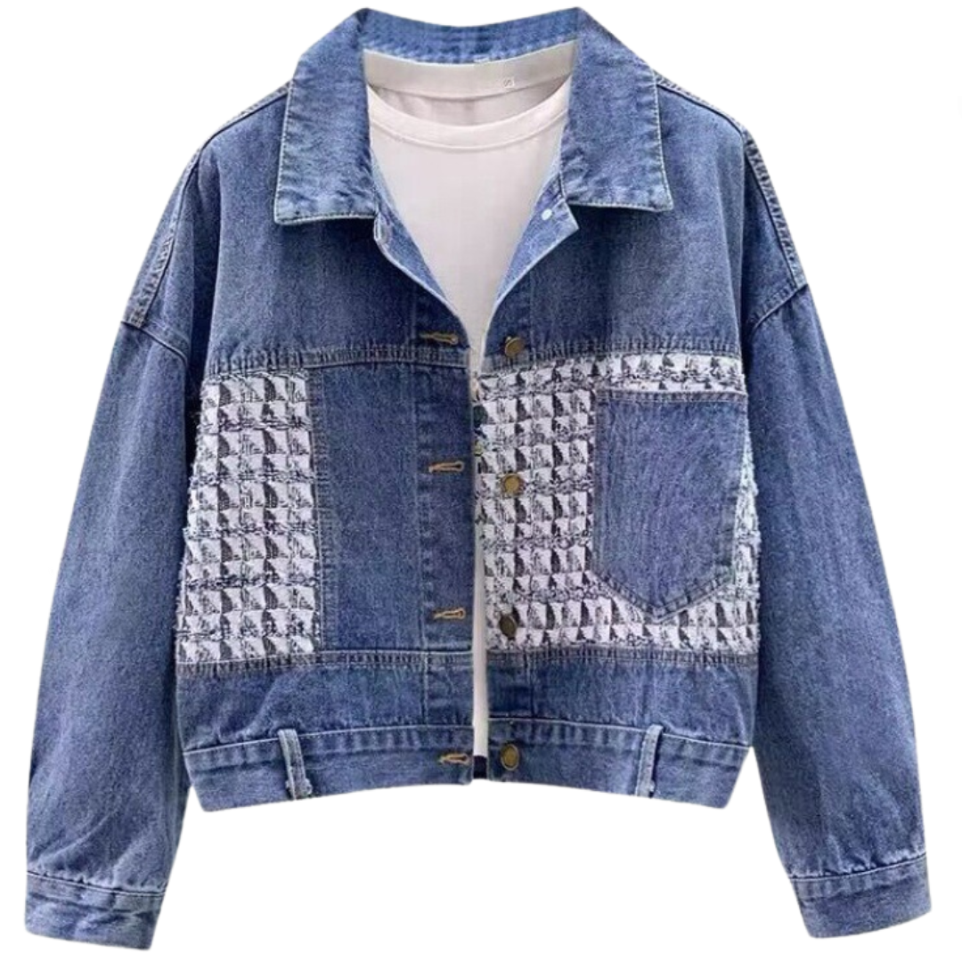 Loose Patchwork Pocket Denim Jacket