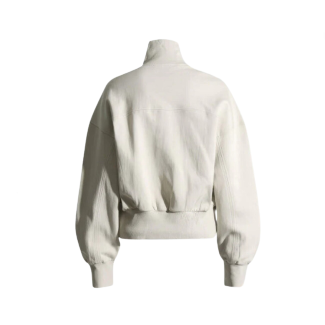 Irregular Zipper Placket Short Sweatshirt