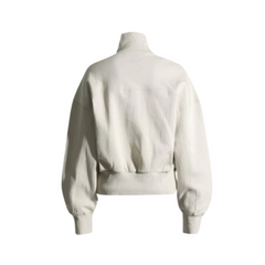 Irregular Zipper Placket Short Sweatshirt