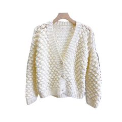 Rod Needle Knitted Loose Cardigan