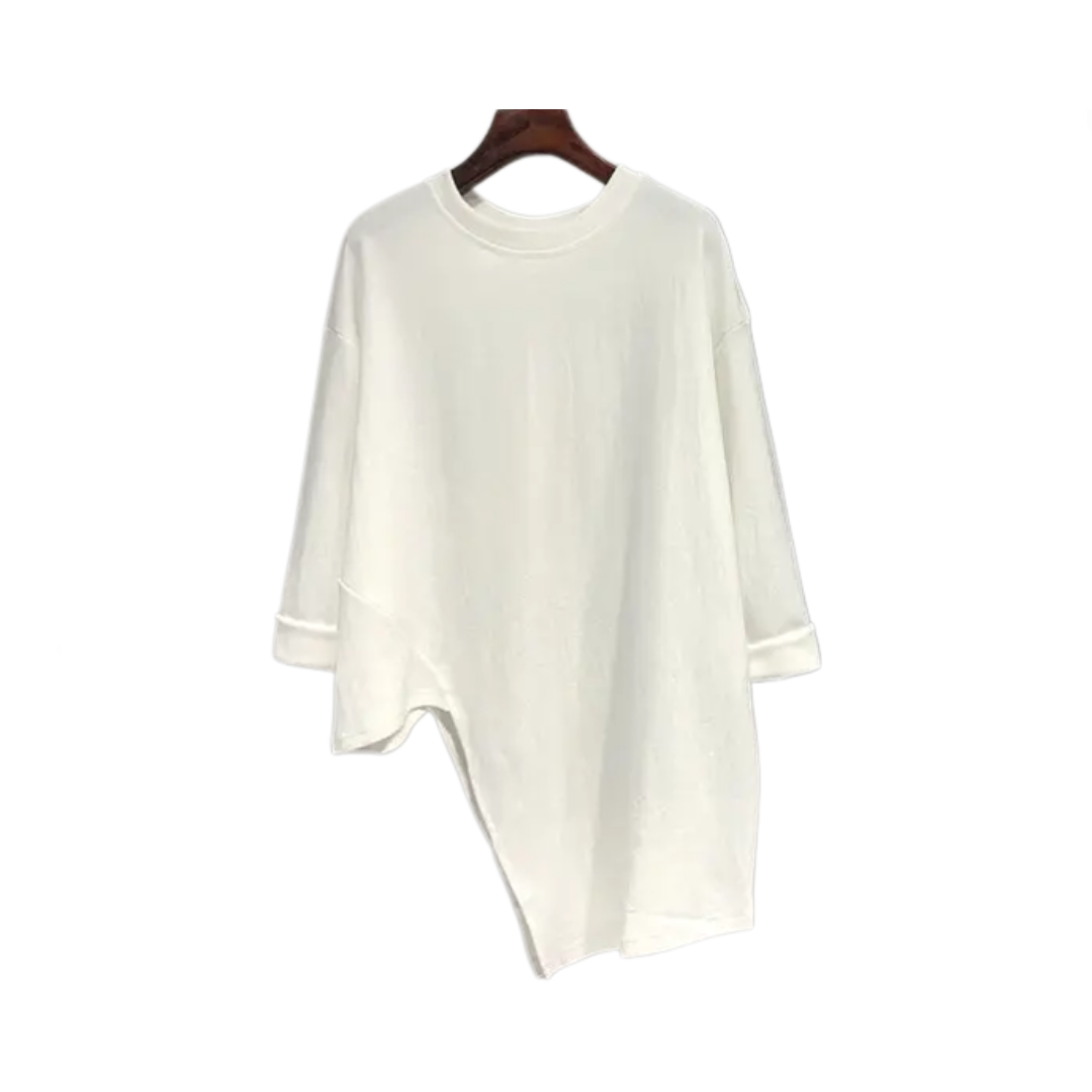 Unique Solid Long Sleeved Loose T-Shirt