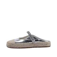 Round Toe Diamond Thick Sole Mules
