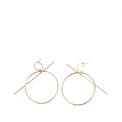 Geometric Double Circle Earrings