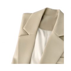 Solid Loose Casual Back Slit Suit Blazer