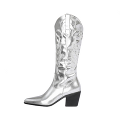 Soft PU Leather Casual Cowgirl Boots