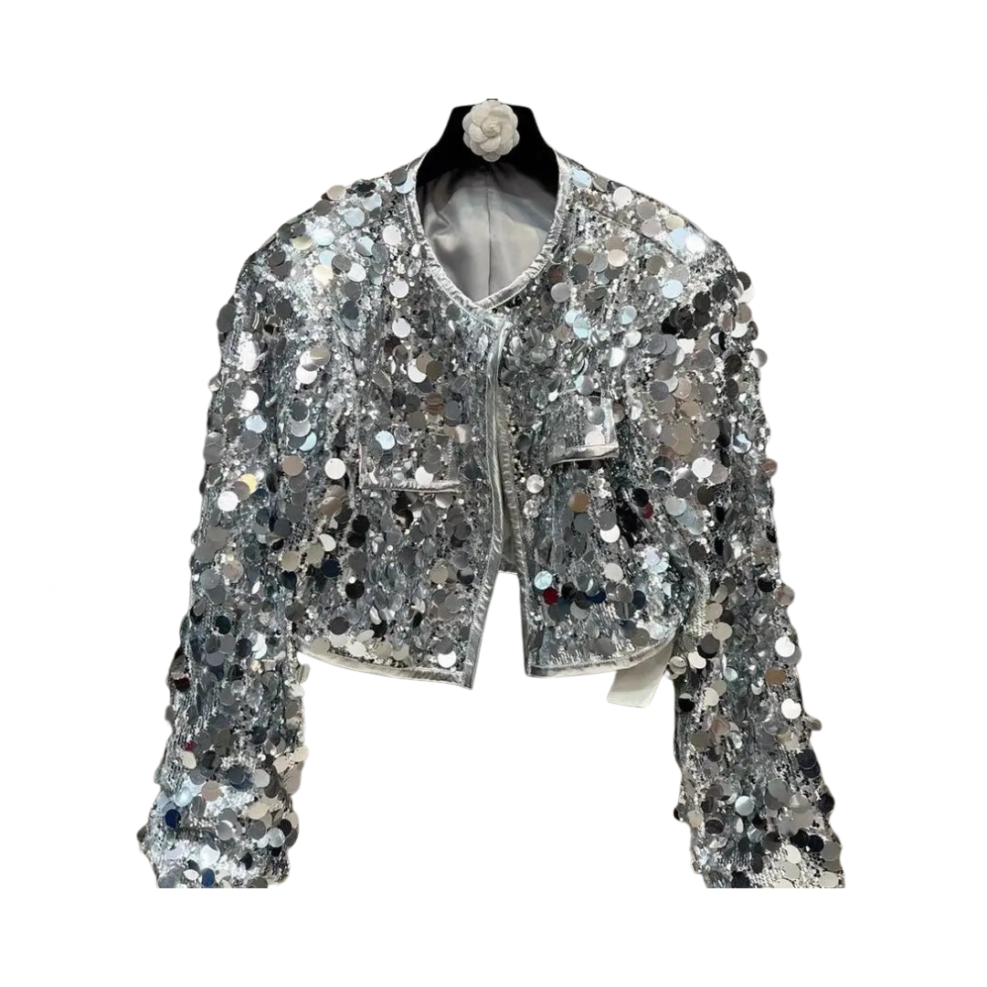 Sequin Long Sleeve Party Jacket