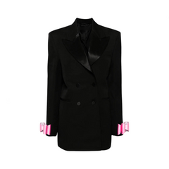 Diamond Bow Embellishment Suit Jacket Style Slim Mini Dress