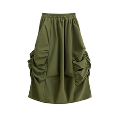 High Elastic Pleated Loose Bud Skirt