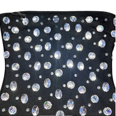 Pre Order:  Bodycon Strapless Beading Crystal Backless Mini Bandage Dress