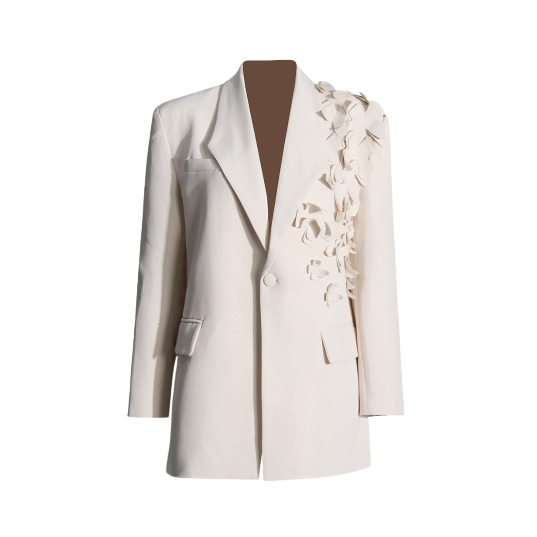 Splicing 3D Butterfly Solid Blazer