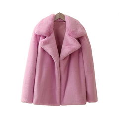 Casual Loose Faux Fur Plush Coat