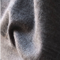 Solid V-Neck Smooth Soft Wool Knitted Loose Sweater