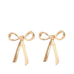 Bow Metal Stud Earrings