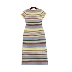 Striped Slim Fit Knitted Dress