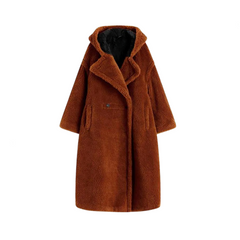 Casual Faux Fur Oversized Hooded Coat