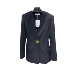 Metal buckle Waist Slimming Blazer
