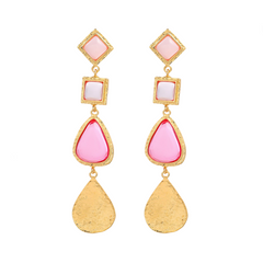 Colorful Acrylic Water Drop Pendant Earrings