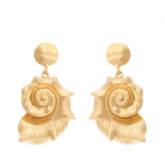 Alloy Conch Pendant Earrings