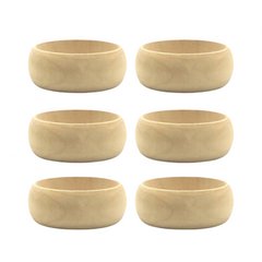 6 Pieces Blank Wood DIY Painting Bangle Bracelets