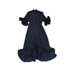 V-Neck Lace Up Big Hem Loose Maxi Dress