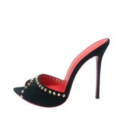 Rivet Fish Mouth Stiletto Sandals
