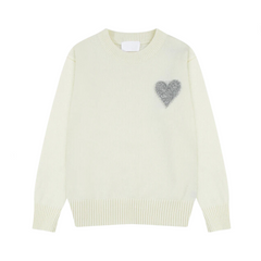 Heart-Shaped Loose Soft Knitted Sweater
