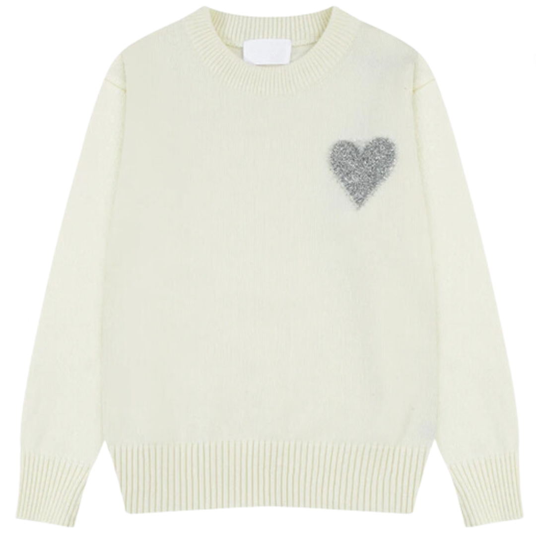 Heart-Shaped Loose Soft Knitted Sweater