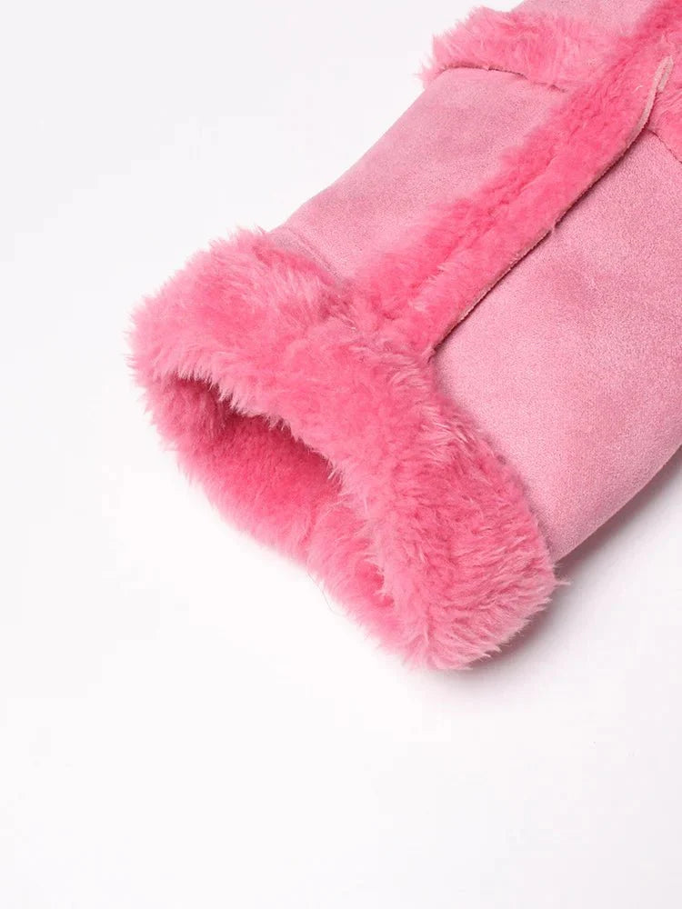 Integrated Faux Fur Short Jacket