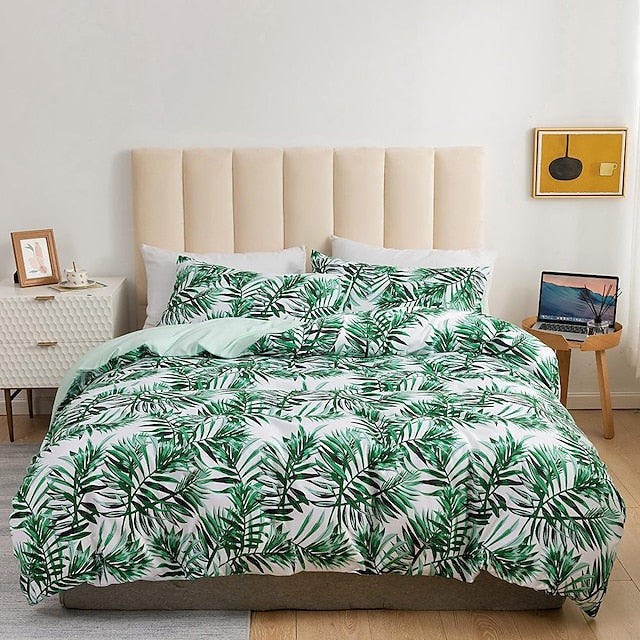 Botanical Duvet Cover Bedding Sets Comforter Cover with 1 Duvet Cover or Coverlet .1Sheet .2 Pillowcases for Double/Queen/King(1 Pillowcase for Twin/Single)