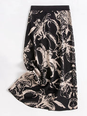 Jacobean Floral Midi Skirt