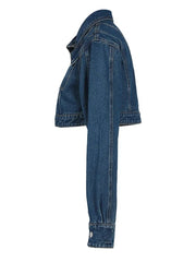 Jeans Deconstruction Asymmetric Short Jacket