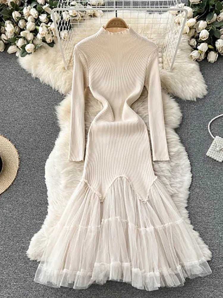 Knit Ruffle Dress - @shayshaymua
