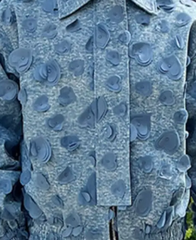 Heart Petals Loose Denim Jacket