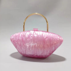 Marbled Acrylic Shell Handbag