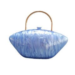 Marbled Acrylic Shell Handbag