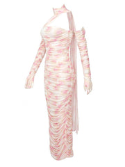 Mesh Body Dress w/ Gloves