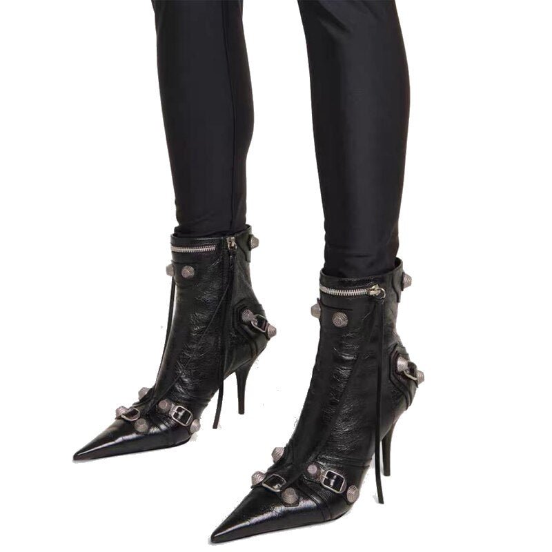 Metal Buckle Boots