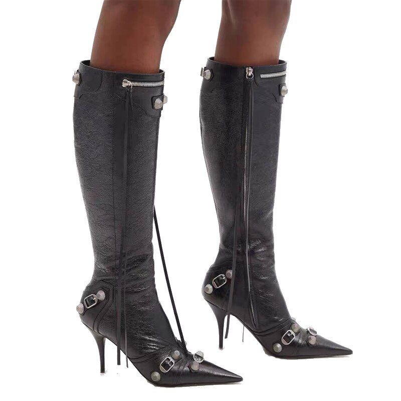 Metal Buckle Boots