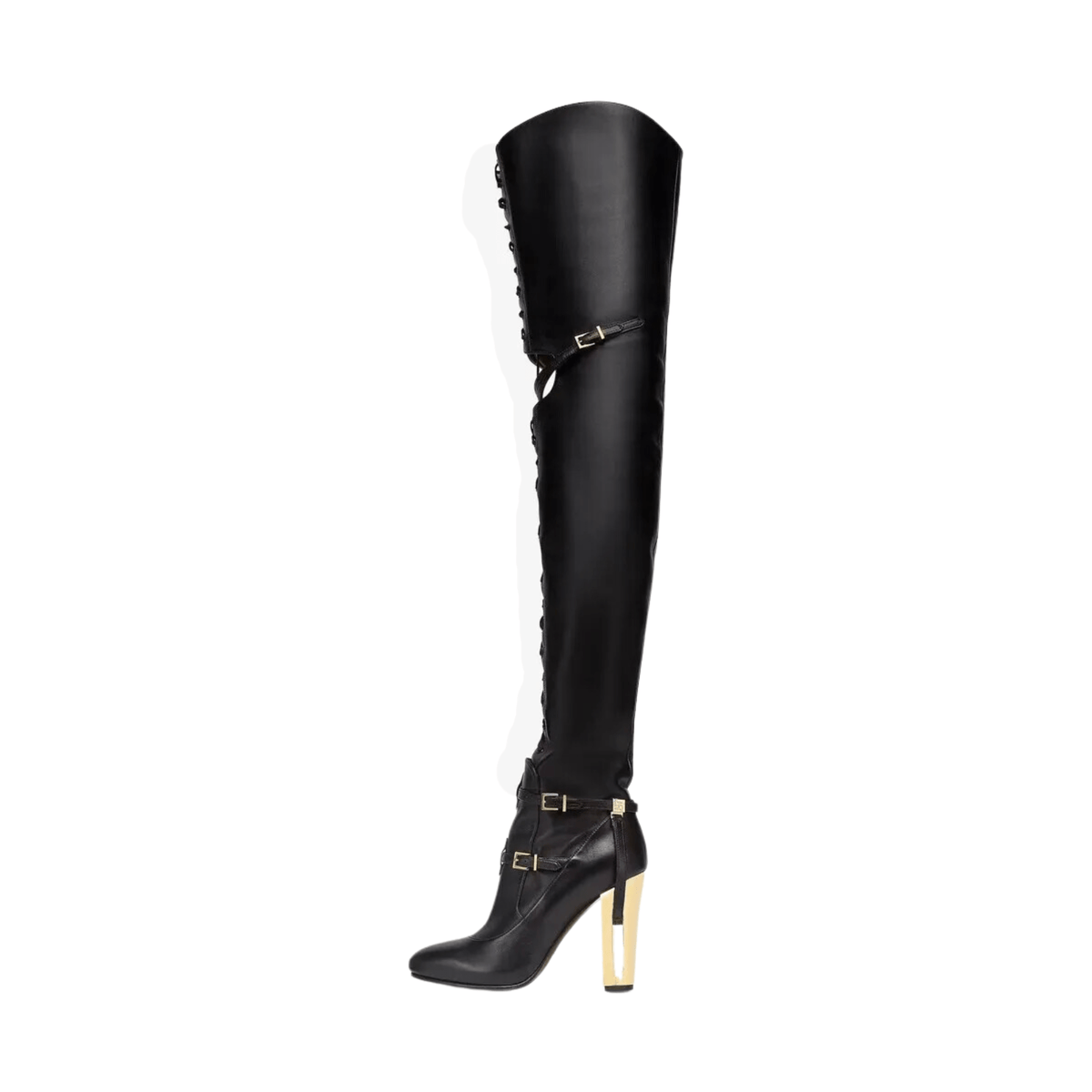 Metal Heels Over-the-Knee Boots