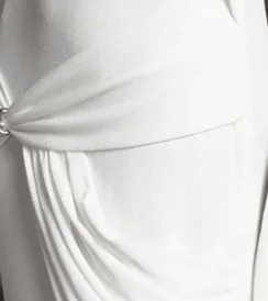 Metal Rings Pleated Dress
