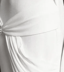 Metal Rings Pleated Dress