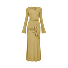 Metal Rings Pleated Dress