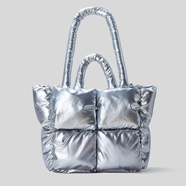 Metallic Quilted Shoulder Bag