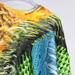 Mock Knit Prints Sweater